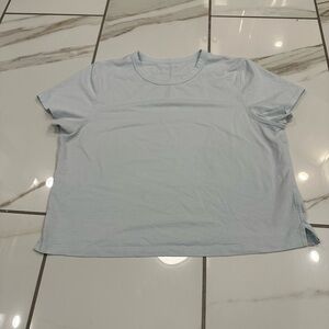 lululemon athletica Women's Light Blue Crew Short-Sleeve Tee